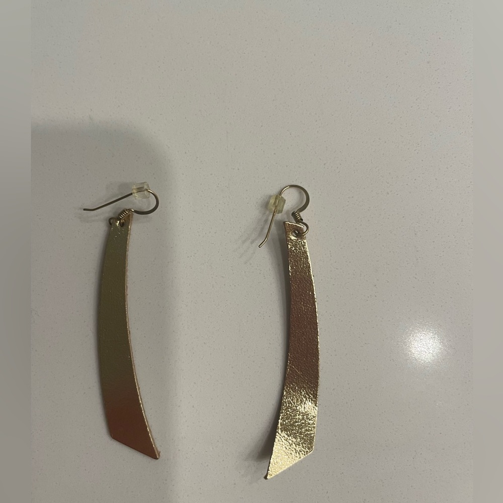 Nickel and Suede Earrings
